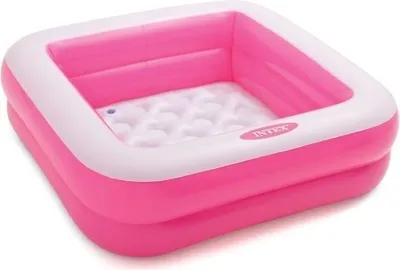 Produktbild von INTEX 57100 Schwimmbad quadratisch 85 x 85 x 23 cm - pastellrosa