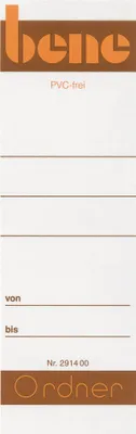 Produktbild von Ordnerrückenschild 291460 breit/kurz Papier weiß 10 Stück Packung mit 10 Stück