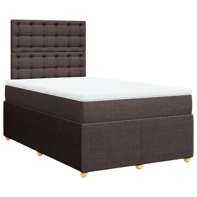 Produktbild von Boxspringbett mit Matratze Dunkelbraun 120x190 cm Stoff