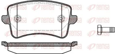 Produktbild von REMSA 1343.00 Bremsbeläge Satz Hinten Bremsklötze für AUDI A4 Avant (8K5, B8) A6 Avant (4G5, 4GD, C7) Q5 (8RB) A5 Sportback (8TA) A4 Limousine