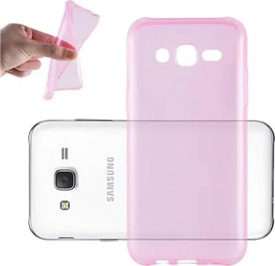 Produktbild von Cadorabo Hülle für Samsung Galaxy J3 2015 Schutz Hülle in Pink Schutzhülle TPU Silikon Cover Etui Case
