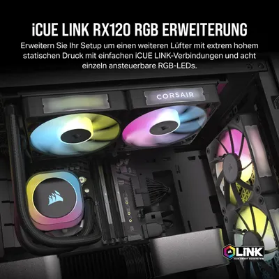 Image de CORSAIR Lüfter 120*120*25 RX120 RGB iCUE Link Single