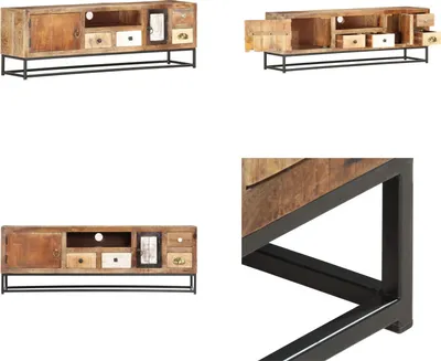 Immagine prodotto di vidaXL Mobile TV 120x30x40 cm in legno massiccio antico - Mobile TV - Mobili TV - Mobili TV - Mobile stereo