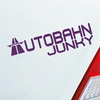 Produktbild von Auto Aufkleber Autobahn Junky Tuning Racing 15x5 cm Lila Sticker Heckscheibenaufkleber