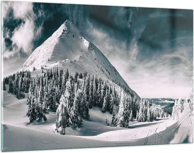 Produktbild von Bilder auf glas - Einteilig - Dunkel Himmel Berg - 120x80cm - Glasbilder - Wandbilder - Bilder - zum Aufhängen bereit - Wanddekoration aus Glas - Glas Bilder - Wandbild auf Glas - GAA120x80-4459