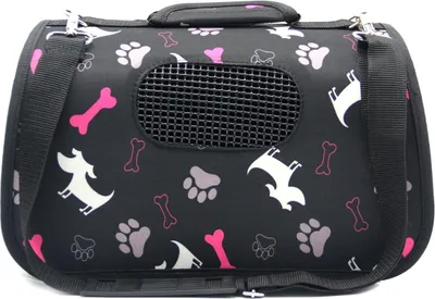 Produktbild von Tragetasche für Haustiere Katzen Transporter BPS-5638N - 3 Größen S-M-L (S schwarz) Reisetasche Katze