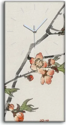 Produktbild von Wandbild Leinwand Bilder Wanduhr 30x60 Malerei Asiatische Zweige Blumen Kunst - weiße Hände