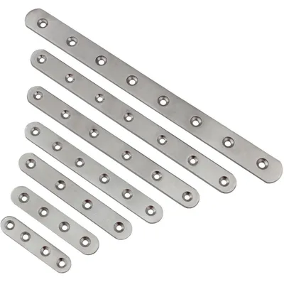 Produktbild von Edelstahl Blech Lochplatte Holzverbinder Lochblech Flachverbinder Verbinder 5-15 250x19mm