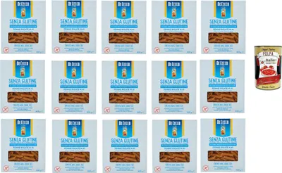 Produktbild von De Cecco Penne rigate senza Glutine No.41, Glutenfrei,100% Italienisch Pasta Nudeln gluten free 15x 400G + Italian Gourmet polpa 400g