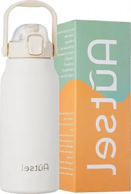 Image de Grande gourde en métal anti-fuites avec poignées et double paroi, idéale pour le sport et le fitness