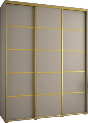 Produktbild von Kryspol Dakota 4 Schrank, drei Türen - 235,2x200x60cm - Kaschmir Gold