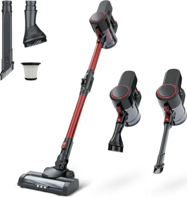 Produktbild von Handstaubsauger bis zu 12Kpa, kabelloser Staubsauger mit Smart Touch Screen, 100 Watt, 2-in-1 Flachbürste