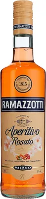 Produktbild von Ramazzotti Aperitivo Rosato mit Aromen von Hibiskus und Orangenblüten Milano Italien | 15 % vol | 0,7 l