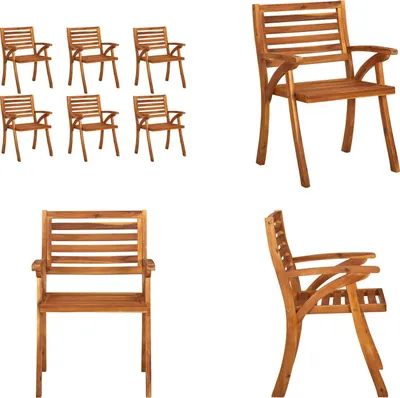 Immagine prodotto di vidaXL Sedie da giardino 6 pz. Legno massiccio di acacia - Sedia da giardino - Sedie da giardino - Sedia di legno - Sedie di legno