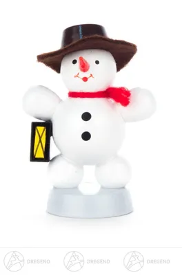 Produktbild von Weihnachtliche Miniatur Schneemann mit Laterne  Höhe ca 6 cm NEU