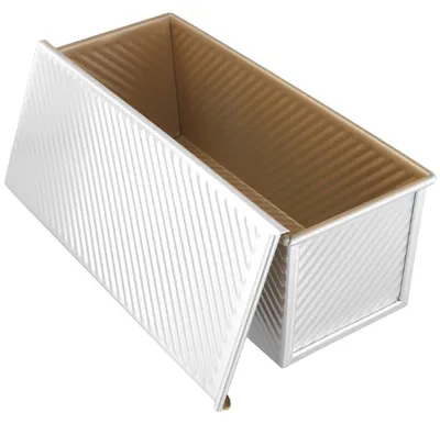 Zdjęcie produktu dla Forma do pieczenia chleba z pokrywką, pojemność 1 kg, wykonana z aluminium, wymiary: 33 x 12 x 12 cm