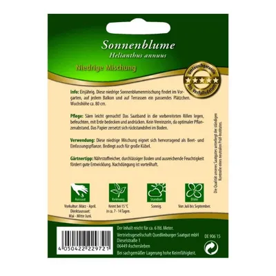 Produktbild von Saatband Sonnenblumen, niedrige Mischung