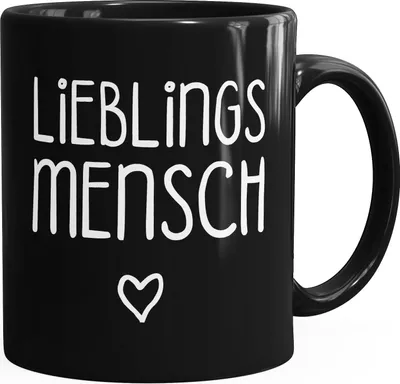Produktbild von Lieblingsmensch Kaffee-Tasse schwarz glänzend MoonWorks® schwarz unisize