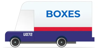 Produktbild von Candylab Holzspielzeugauto - Mail Truck Van für Kinder