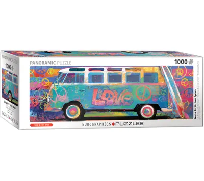 Obrázek produktu pro 1000 dílků Panoramatické puzzle VW Volkswagen Love Samba Bus