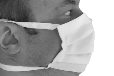 Produktbild von Axis Line kein Schmerz an Ohren - Mund- und Nasenmaske Gesichtsmaske 100 % Baumwolle 2 lagig  Germany mit Nasendraht gut für Brillenträger und