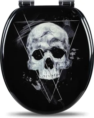 Obrázek produktu pro Happyment Antibakteriální toaletní sedátko Skull - univerzální - Soft-Close - WC sedátko