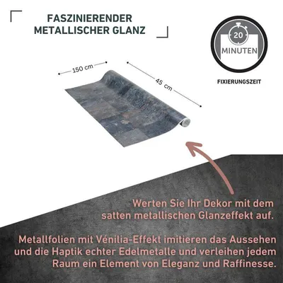 Produktbild von Klebefolie Rost blau - 45x150cm