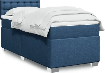Produktbild von 2024 Möbel Boxspringbett mit Matratze Blau 90x200 cm Stoff - Klassische Betten7429883
