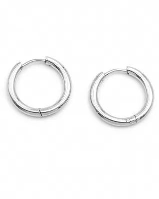 Produktbild von Vintageparts Creolen 304 Edelstahl platinfarben 19 mm, 2 Stück
