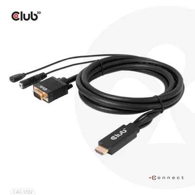 Immagine prodotto di Club3d CLUB3D Cavo da HDMI a VGA M/M 2m/6,56ft 28AWG