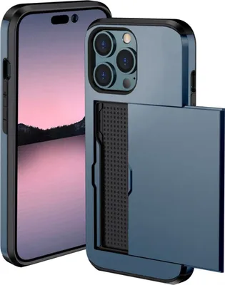 Obrázek produktu pro imoshion Zadní kryt s přihrádkou na karty iPhone 14 Pro – tmavě modrý