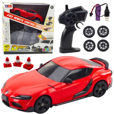 Obrázok produktu pre Drift Sports Car Vymeniteľné kolesá Diaľkovo ovládané Rc 4wd Red