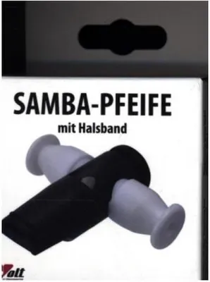 Produktbild von Voggenreiter VOLT Samba-Pfeife, Apito, dreitönige Pfeife, Signalpfeife, Instrument, Schwarz / Weiß, 1269