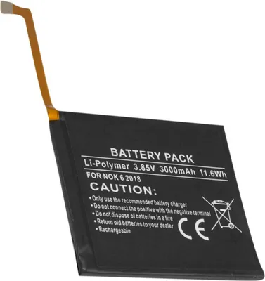 Produktbild von Avizar, Li-Polymer Akku Nokia 6 2018 3000mAh 3.85V, Schwarz