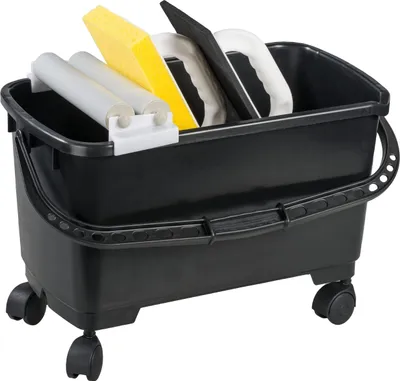 Fliesenleger-Waschset 3-teilig, 24 l Eimer, Zellgummi- & Hydroschwammbrett