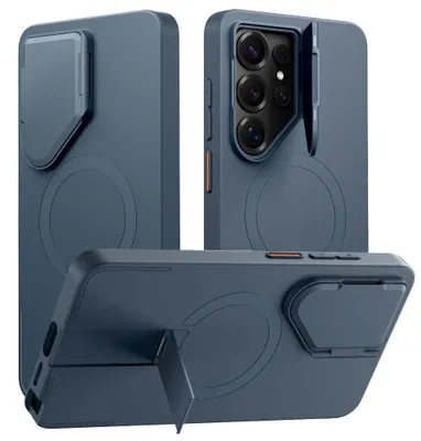 Produktbild von Handyhülle mit Kameraabdeckung für Galaxy S26 Ultra, Tech-Protect Polyamid Aura mit MagSafe, Blau