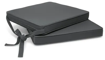 Immagine prodotto di Beautissu Set di 2 cuscini per sedie Loft SK Grigio grafite, 45x40x5 cm