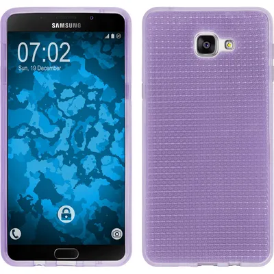 Produktbild von PhoneNatic Case kompatibel mit Samsung Galaxy A9 (2016) - lila Silikon Hülle Iced + 2 Schutzfolien