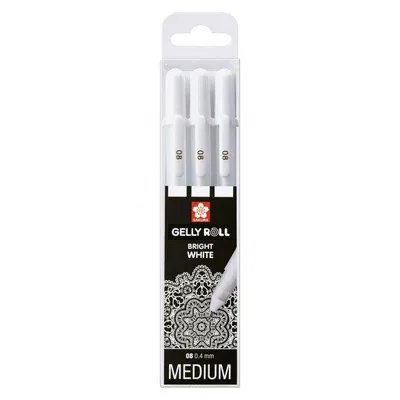 Obrázok produktu pre Sakura | Gélové pero Gelly Roll 08 White 3ks