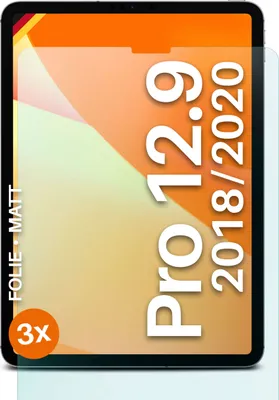 Produktbild von moex® 3x Schutzfolie kompatibel mit Apple iPad Pro 12.9 (Gen 3/4) - Displayschutzfolie Anti Reflex Folie, Matt