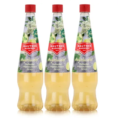 Produktbild von Mautner Getränkesirup Holunder Limette-Minze 0,7L - Softdrink (3er Pack)