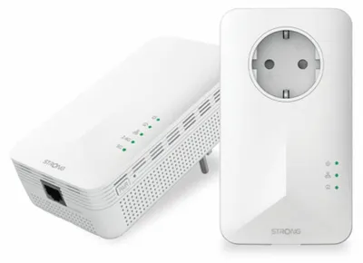 Immagine prodotto di Strong POWERL1000DUOWIFIEUV2 Adattatore di rete PowerLine 1000 Mbit/s Connessione Ethernet integrata WLAN Bianco 2 unità(e)