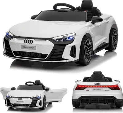 Produktbild von Audi RS e-tron GT  Kinderauto Kinder Elektroauto 12V mit Musik，breitem Sitz, verstellbarem Sicherheitsgurt Weiß