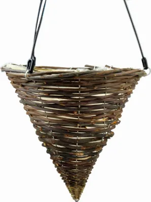 Produktbild von DIXIE STORE Blumentopf Hängend Ratan Blumenampel Hängetopf - 30 x 30 x 33 cm