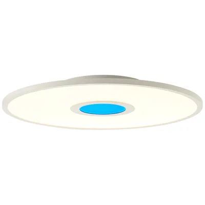Produktbild von BRILLIANT LED Panel Aufbaupaneel Ø 45cm in weiß | Dimmbare Deckenlampe mit RGB-Centerlight und Fernbedienung | Metall/Kunststoff | 2400 Lumen 24 W | Lichtfarbe einstellbar von 2700 bis 6500 Kelvin
