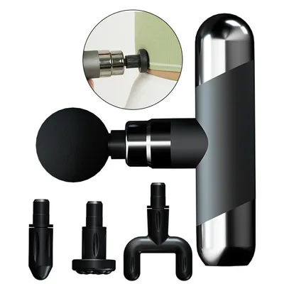 Produktbild von Massagepistole mini Massage Gun, mit 6 Geschwidigkeiten & 4 Massageköpfe, Handmassagegerät 2800U/Min mit flüsterleisem Motor, Muskelpistole