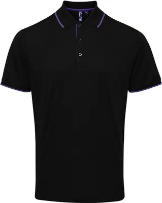 Immagine prodotto di Polo Premier Coolchecker a contrasto da uomo RW5520 (2XL) (nero/viola)