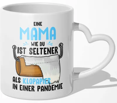 Produktbild von 22Feels Mama Geschenk Muttertag Mutter Tasse Geburtstag Kaffeetasse Frauen Weihnachten Haferl Beste Eltern (Herzhenkel Weiss)