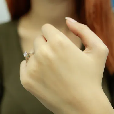 Produktbild von 0,26 Carat Diamant Solitär Ring Antragsring 14 Karat Weißgold