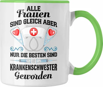 Produktbild von Trendation - Krankenschwester Tasse Geschenk Propofol Spritze Geschenk Krankenschwestern Kaffeetasse (Grün)